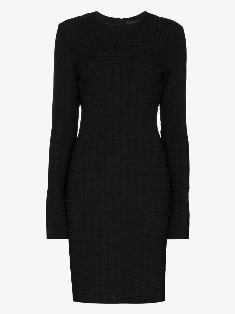 Black 4g Monogram Jacquard Mini Dress