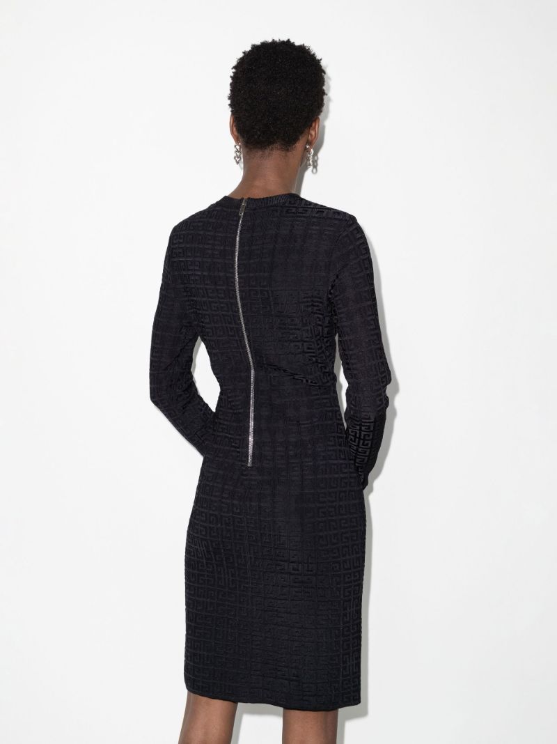 Black 4g Monogram Jacquard Mini Dress