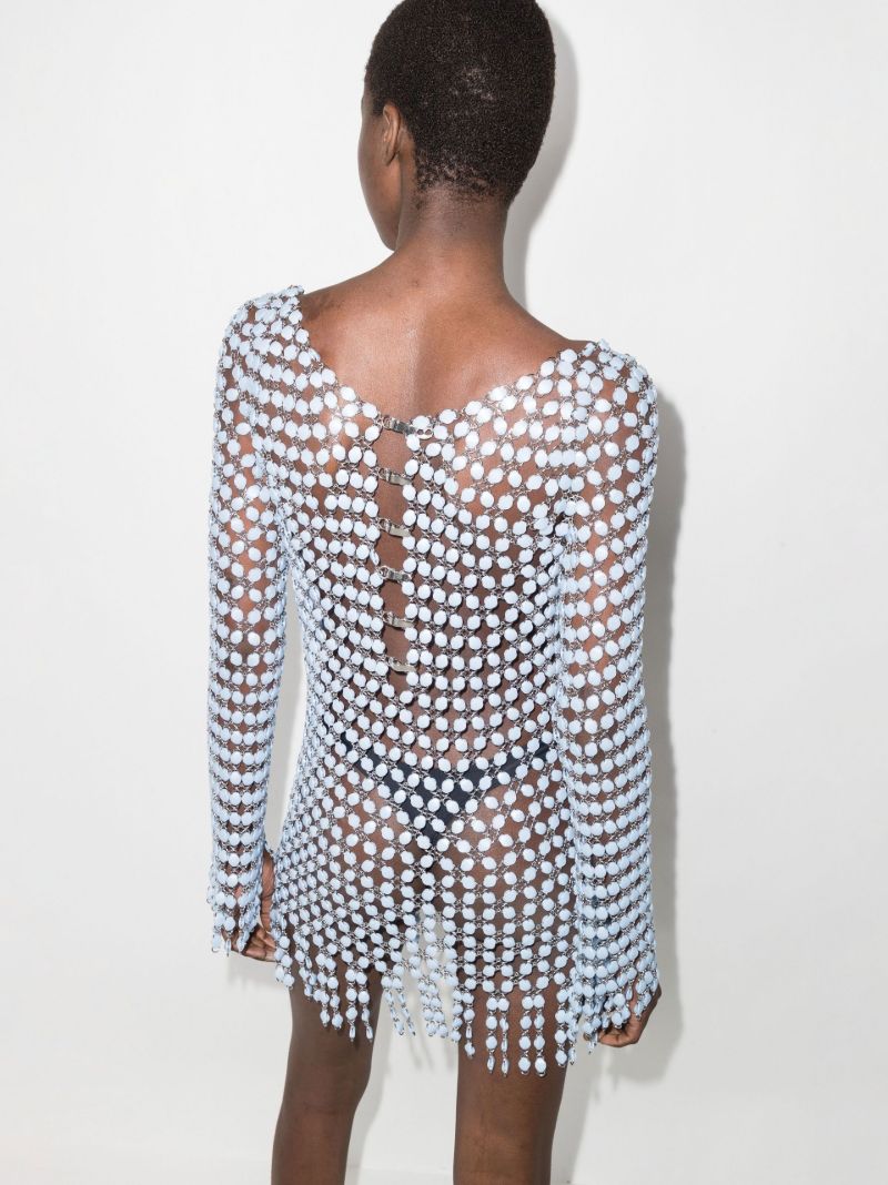 Beaded Chain Mail Mini Dress