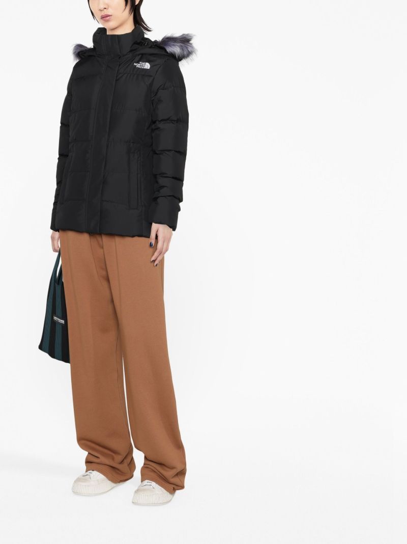Black Gotham Hooded Puffer Coat