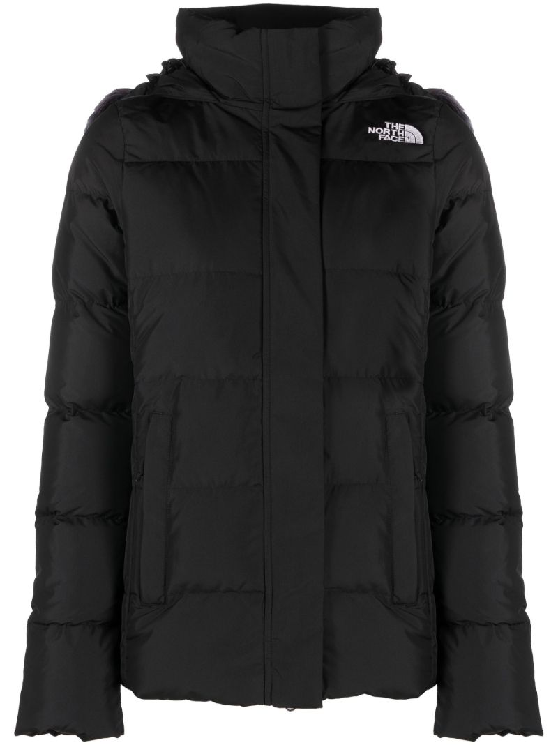 Black Gotham Hooded Puffer Coat