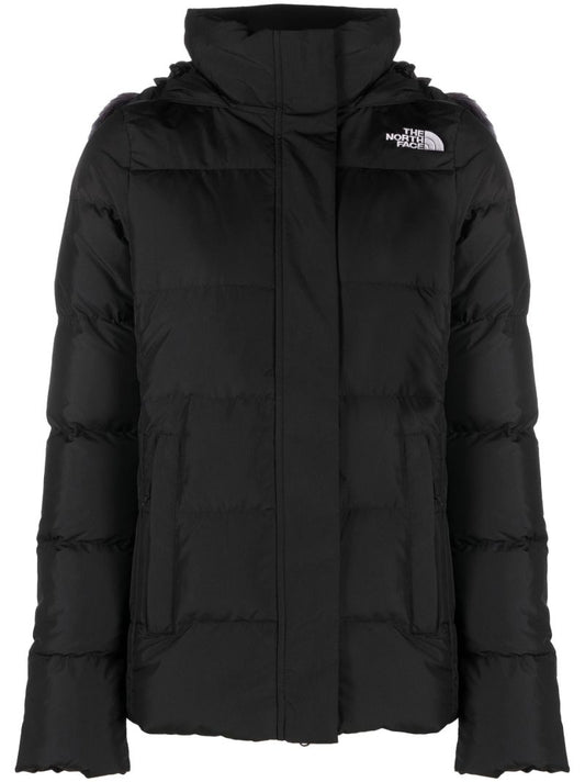 Black Gotham Hooded Puffer Coat