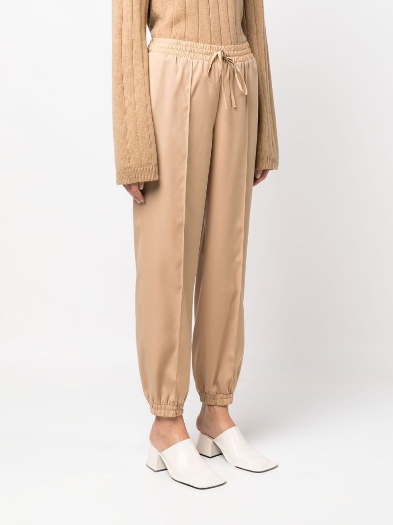 Neutral Tapered Wool Track Pants