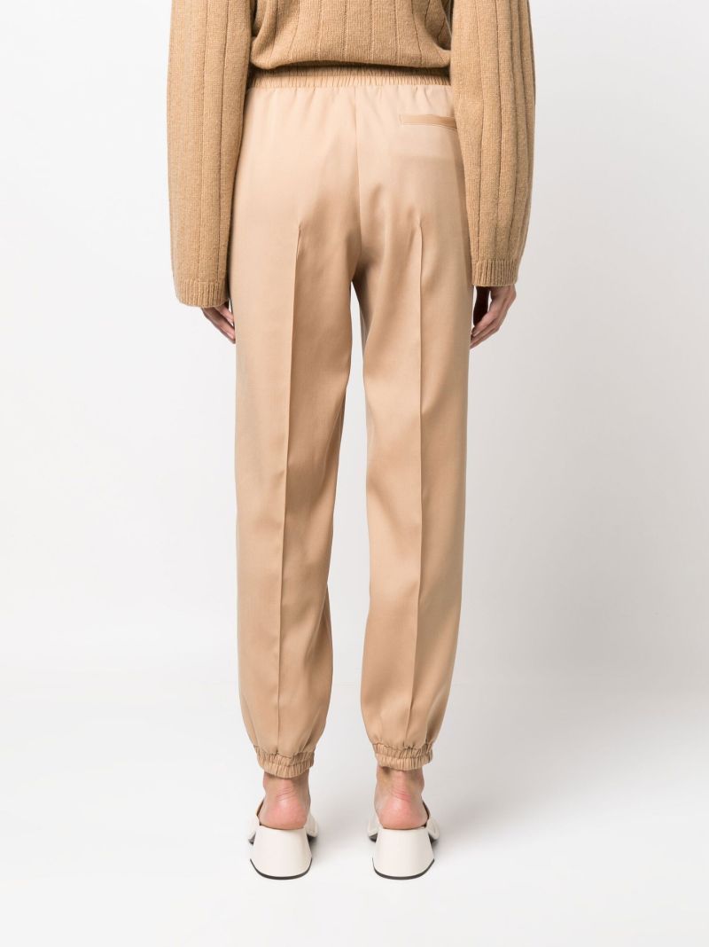 Neutral Tapered Wool Track Pants