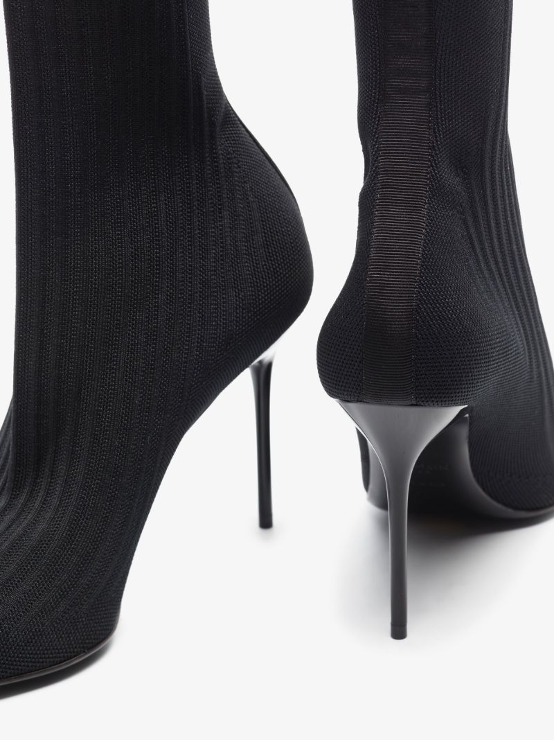 Black Skye 95 Knitted Ankle Boots