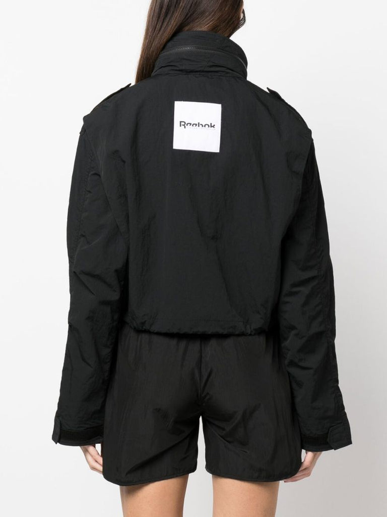 X Victoria Beckham Black Cropped Windbreaker