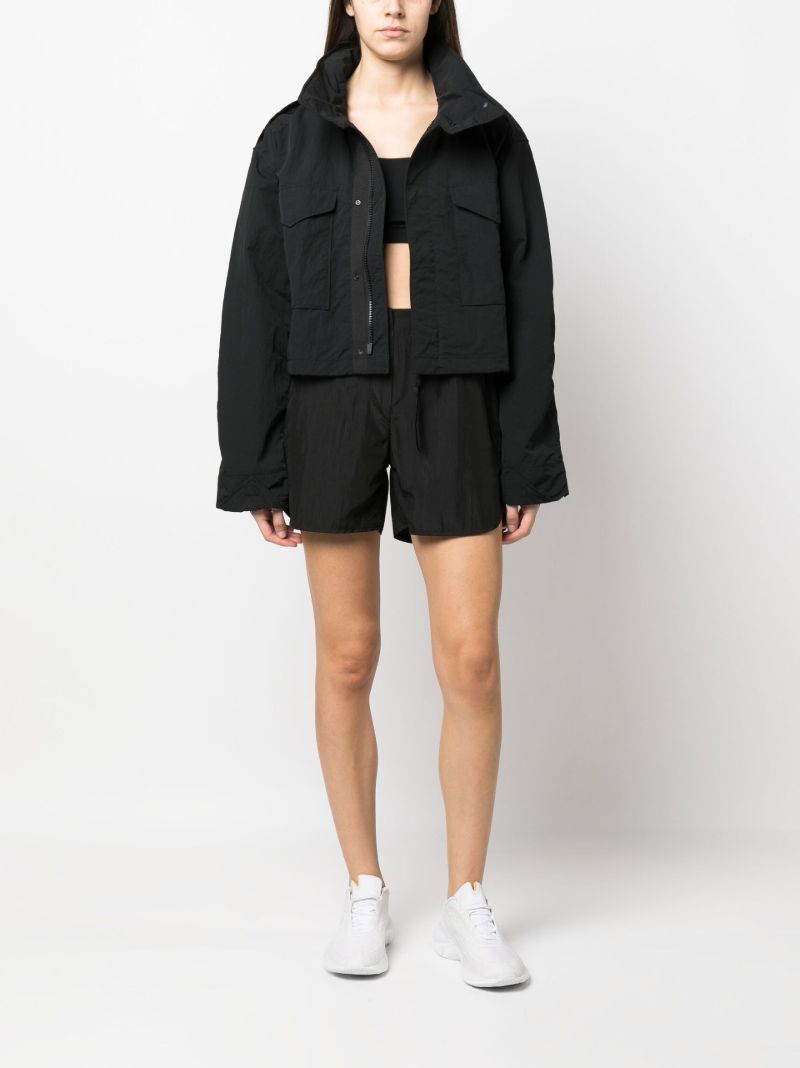 X Victoria Beckham Black Cropped Windbreaker
