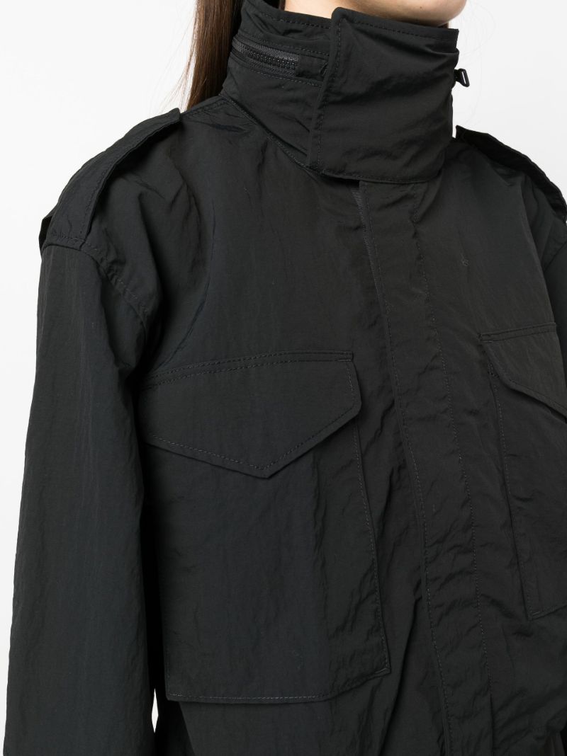 X Victoria Beckham Black Cropped Windbreaker