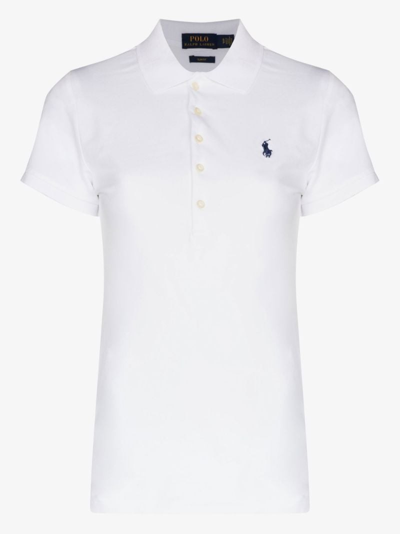 White Julie Cotton Polo Shirt