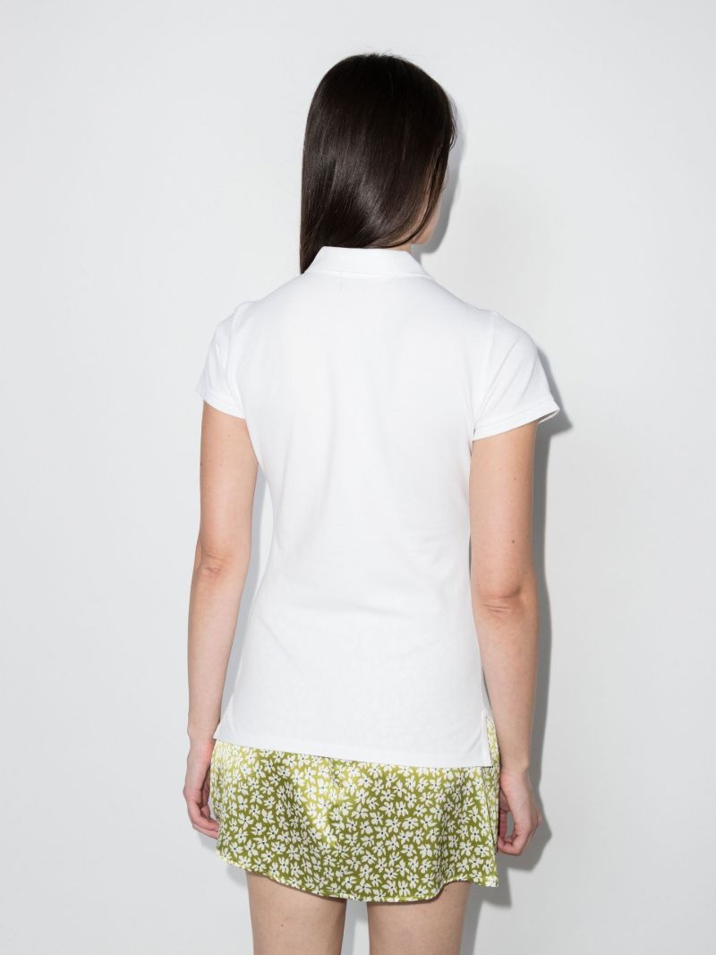 White Julie Cotton Polo Shirt