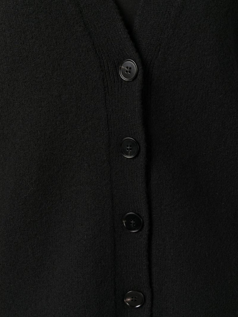 Black Oversized Wool Cardigan