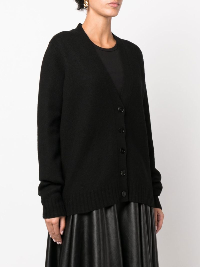 Black Oversized Wool Cardigan