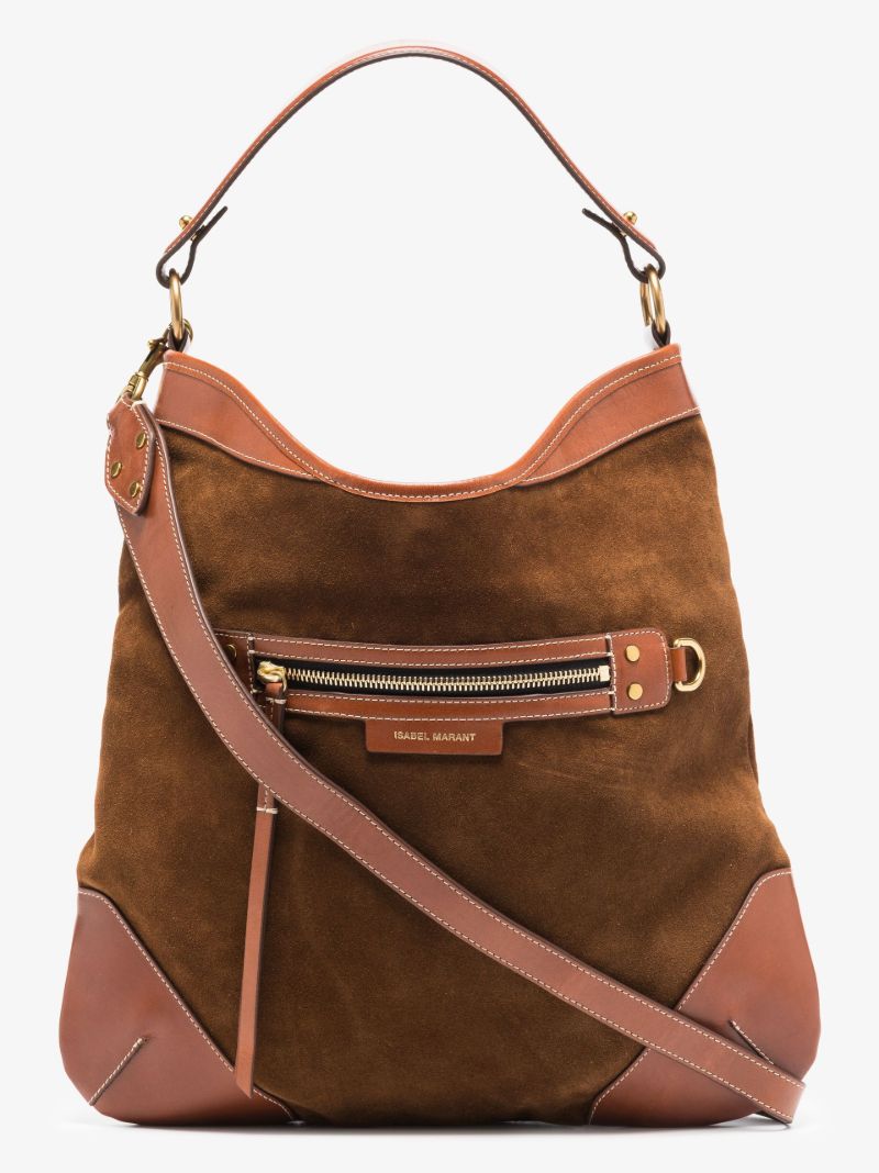 Brown Botsy Day Suede Shoulder Bag