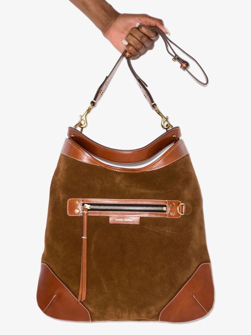 Brown Botsy Day Suede Shoulder Bag