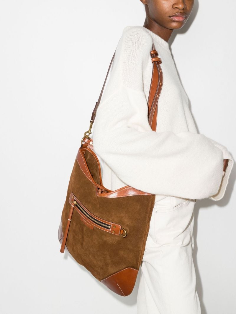 Brown Botsy Day Suede Shoulder Bag
