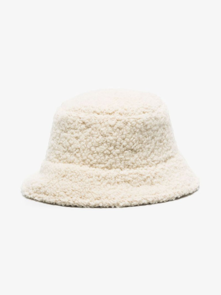 Neutral Denji Faux Shearling Bucket Hat