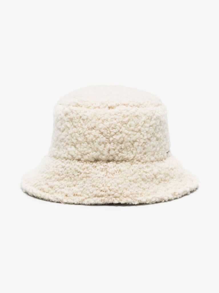 Neutral Denji Faux Shearling Bucket Hat