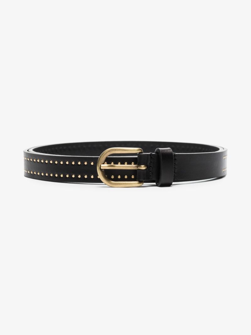 Black Kane Studded Leather Belt
