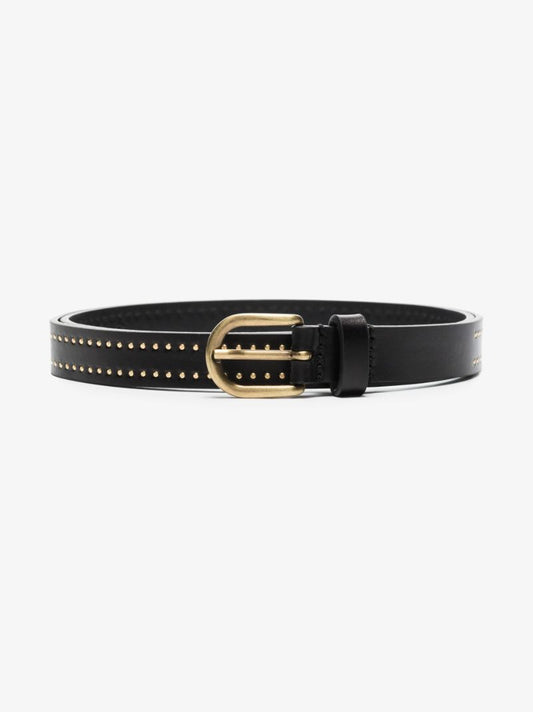 Black Kane Studded Leather Belt