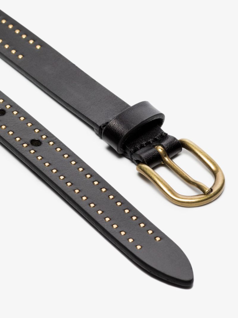 Black Kane Studded Leather Belt