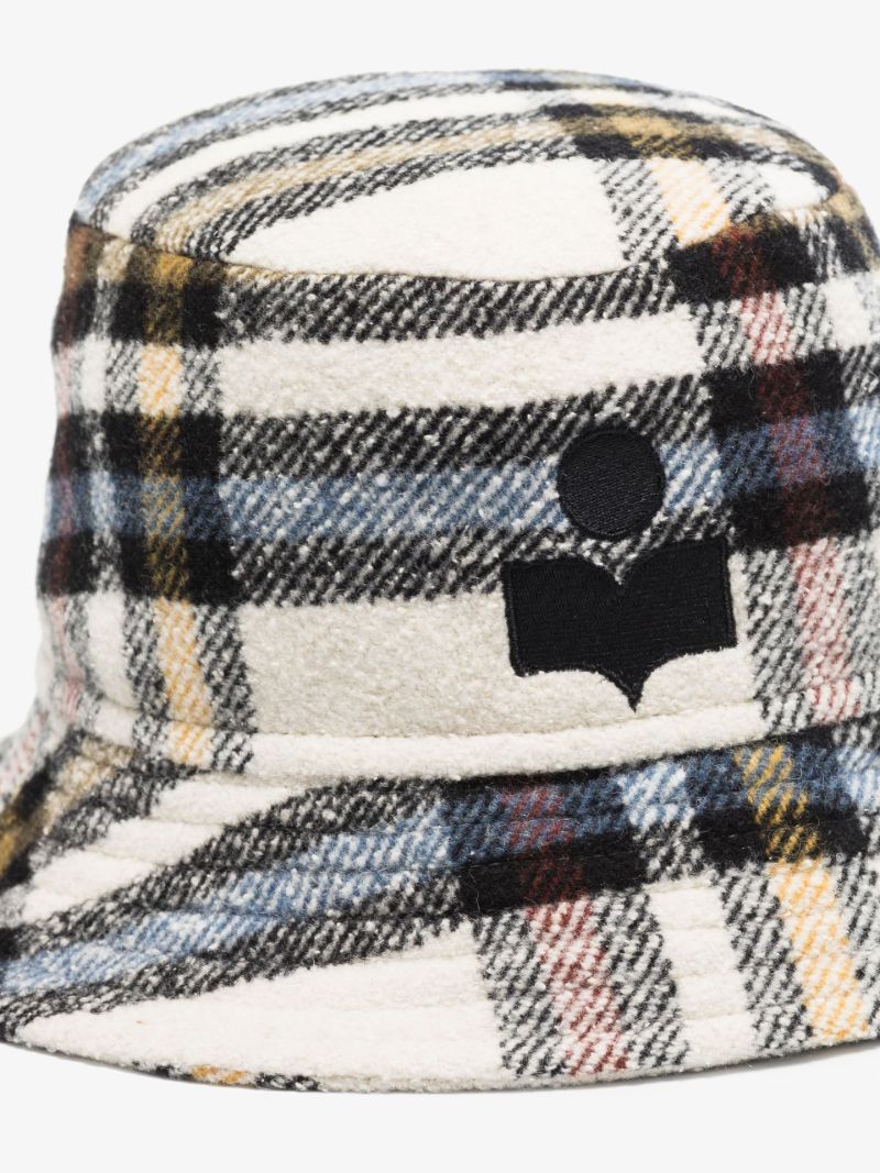 Blue Haley Checked Bucket Hat