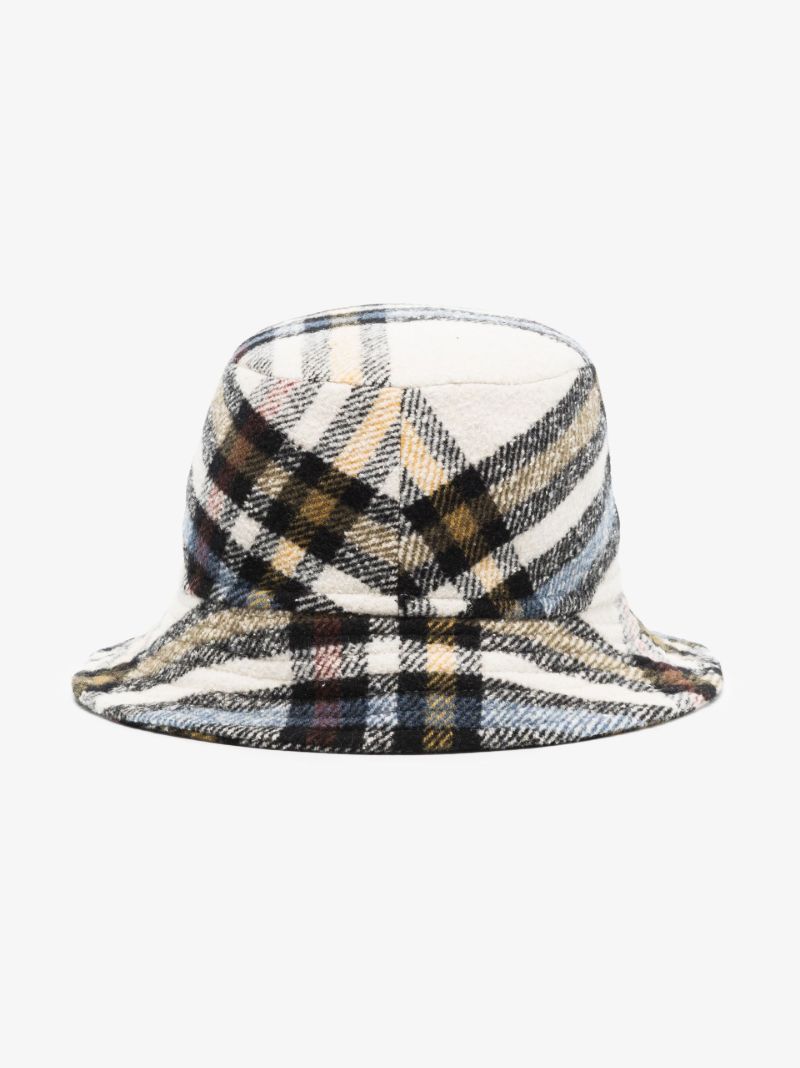 Blue Haley Checked Bucket Hat