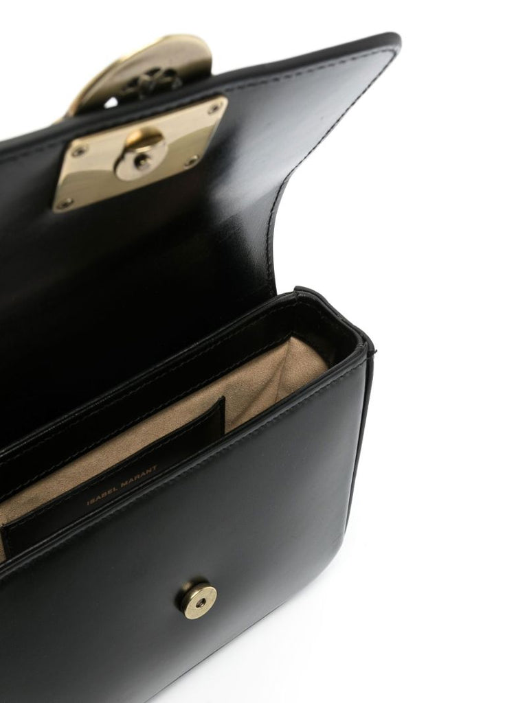 Black Elda Mini Leather Cross Body Bag