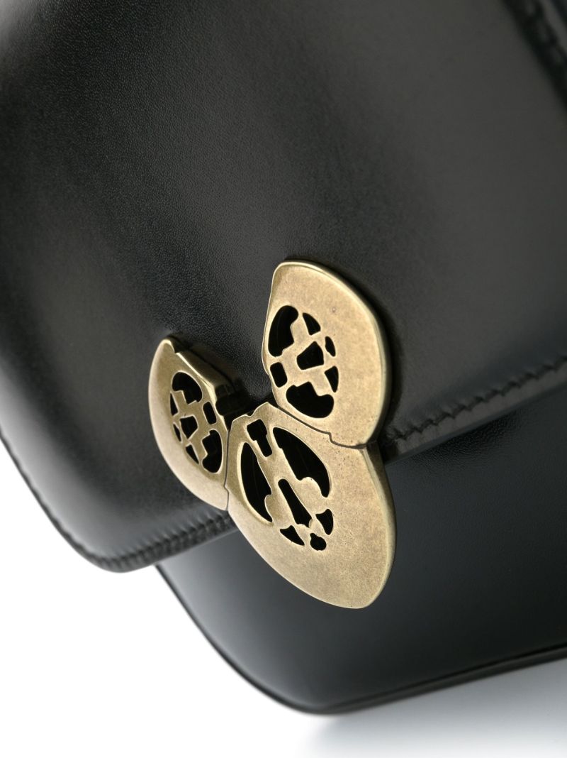 Black Elda Mini Leather Cross Body Bag