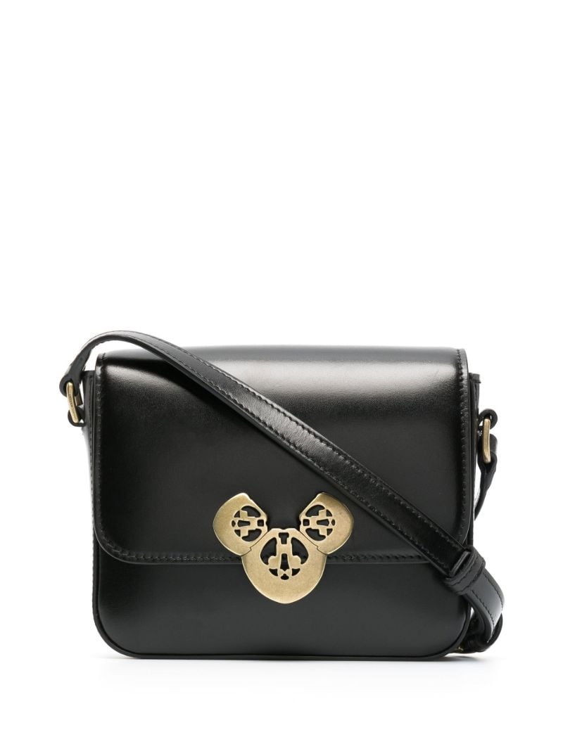 Black Elda Mini Leather Cross Body Bag