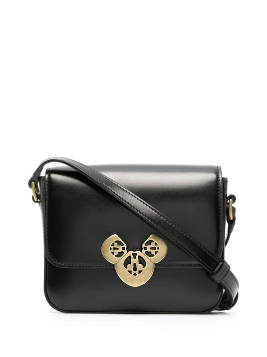 Black Elda Mini Leather Cross Body Bag