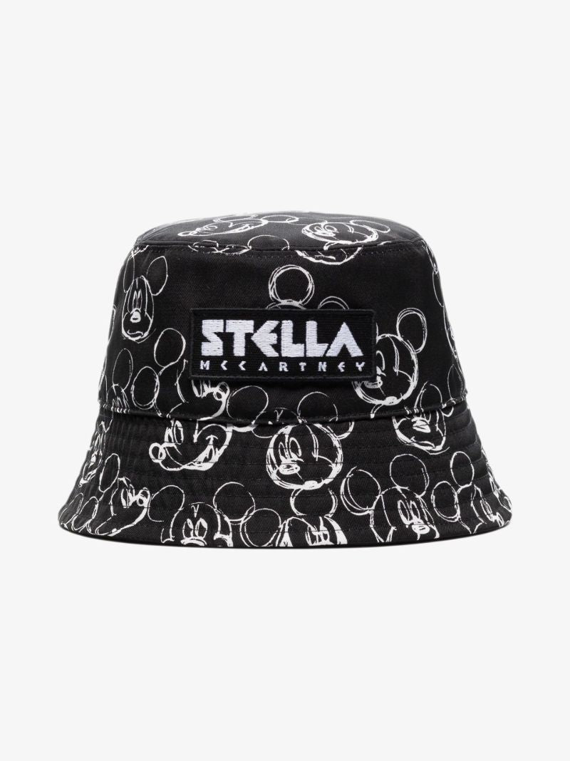 Black Fantasia Mickey Print Organic Cotton Bucket