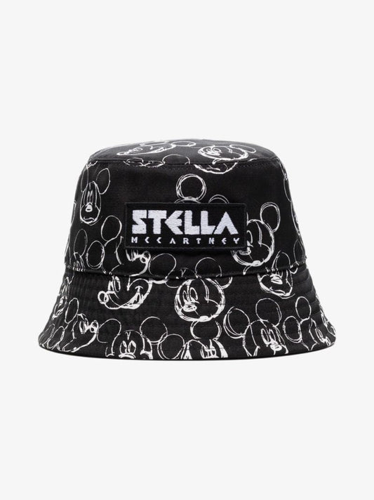 Black Fantasia Mickey Print Organic Cotton Bucket