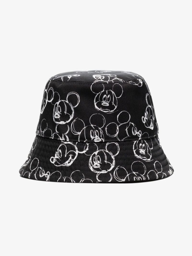 Black Fantasia Mickey Print Organic Cotton Bucket