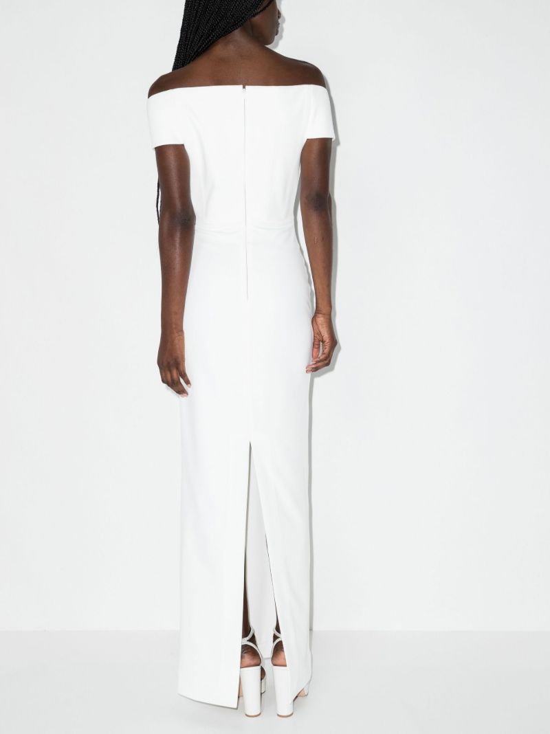 White Marlowe Off-the-shoulder Maxi Dress