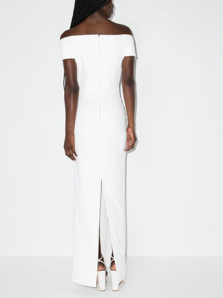 White Marlowe Off-the-shoulder Maxi Dress