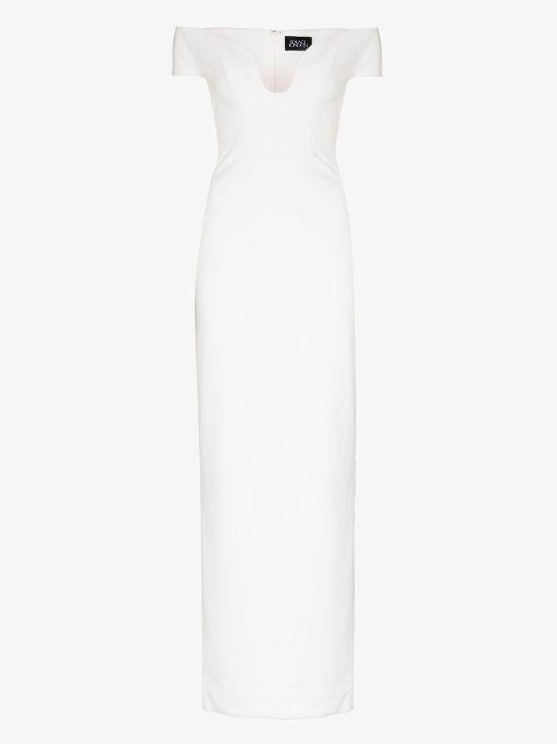 White Marlowe Off-the-shoulder Maxi Dress