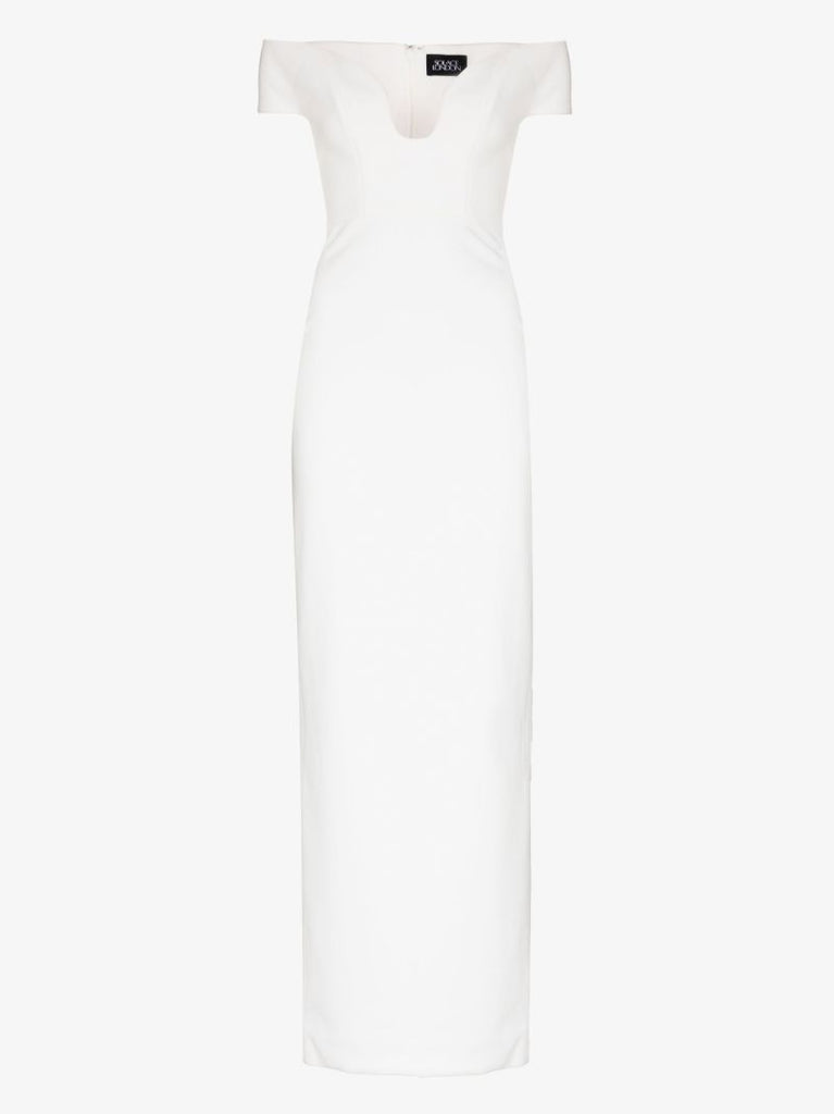 White Marlowe Off-the-shoulder Maxi Dress
