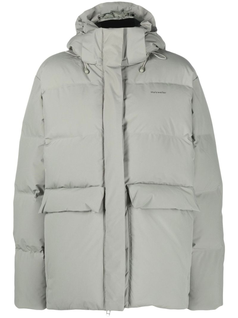 Grey Besseggen Hooded Quilted Jacket