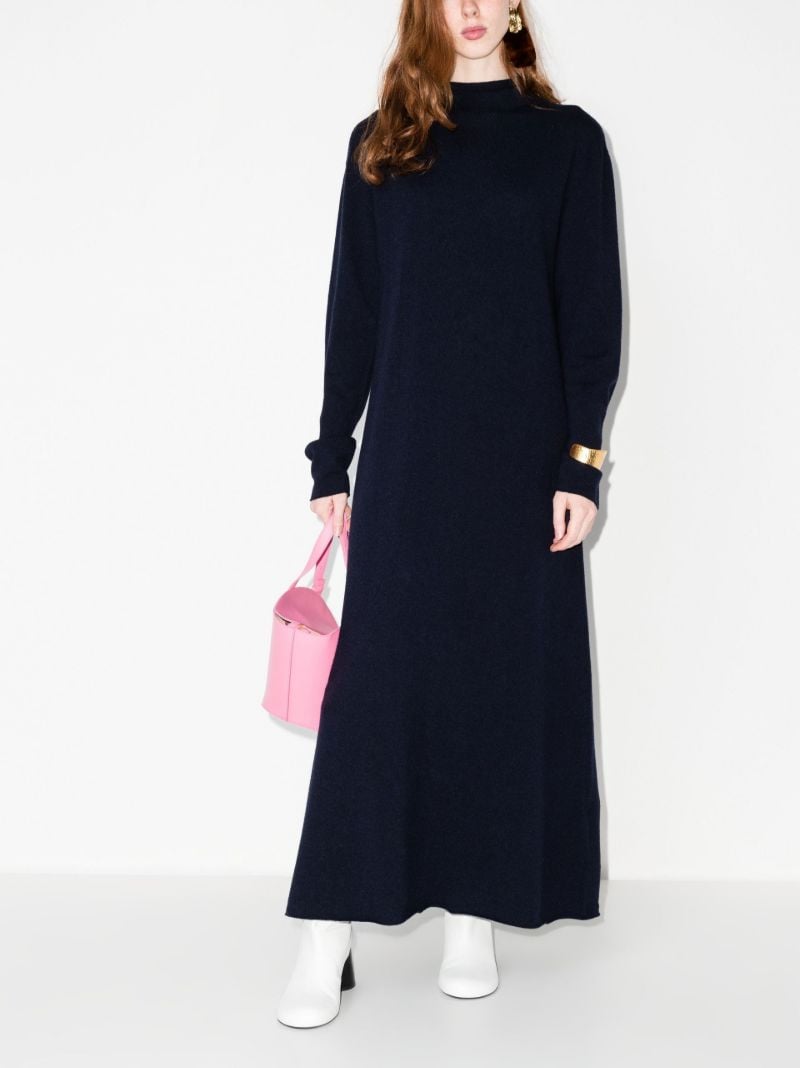 Navy Plus Knitted Cashmere Maxi Dress