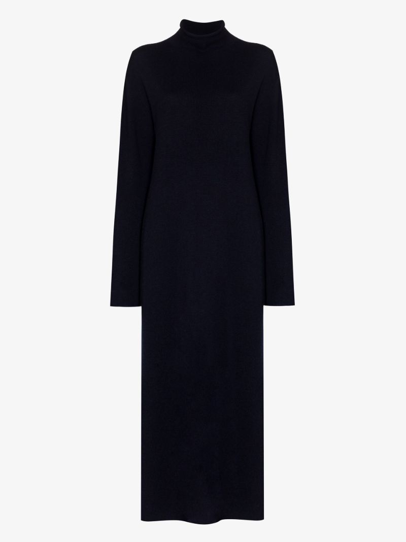 Navy Plus Knitted Cashmere Maxi Dress