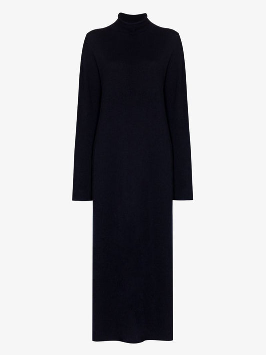 Navy Plus Knitted Cashmere Maxi Dress