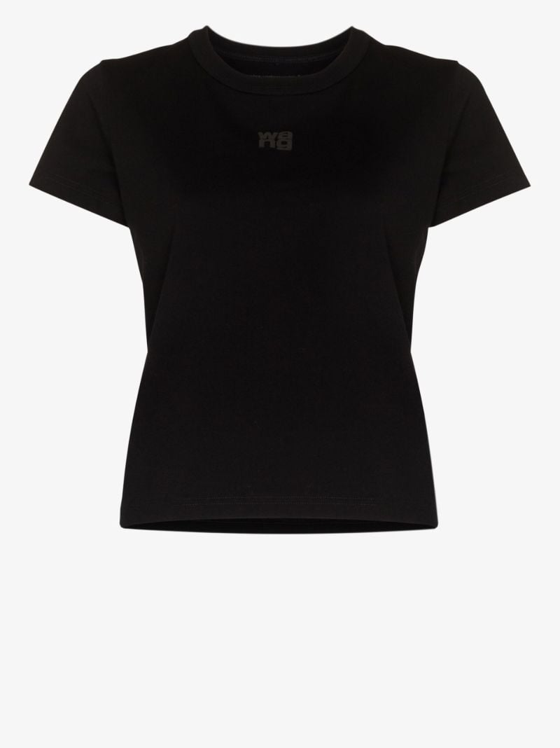 Black Logo Cotton T-shirt