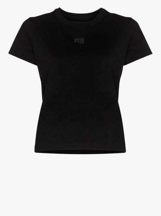 Black Logo Cotton T-shirt