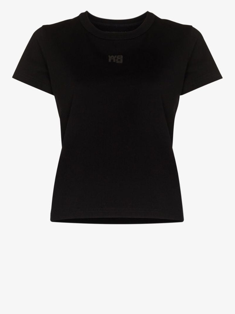 Black Logo Cotton T-shirt