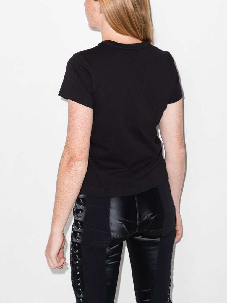 Black Logo Cotton T-shirt