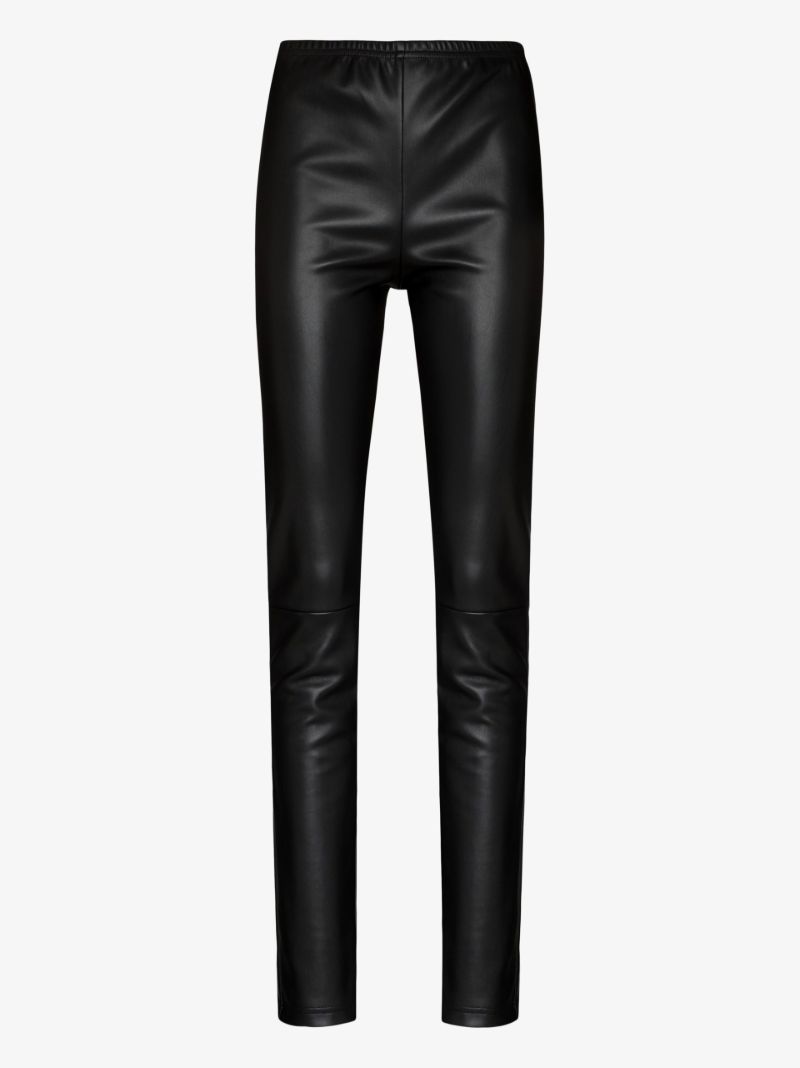 Black Vegan Leather Leggings