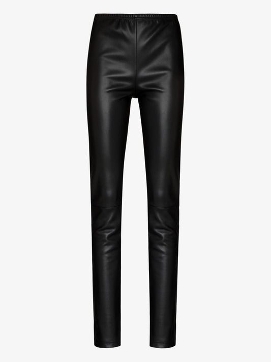 Black Vegan Leather Leggings