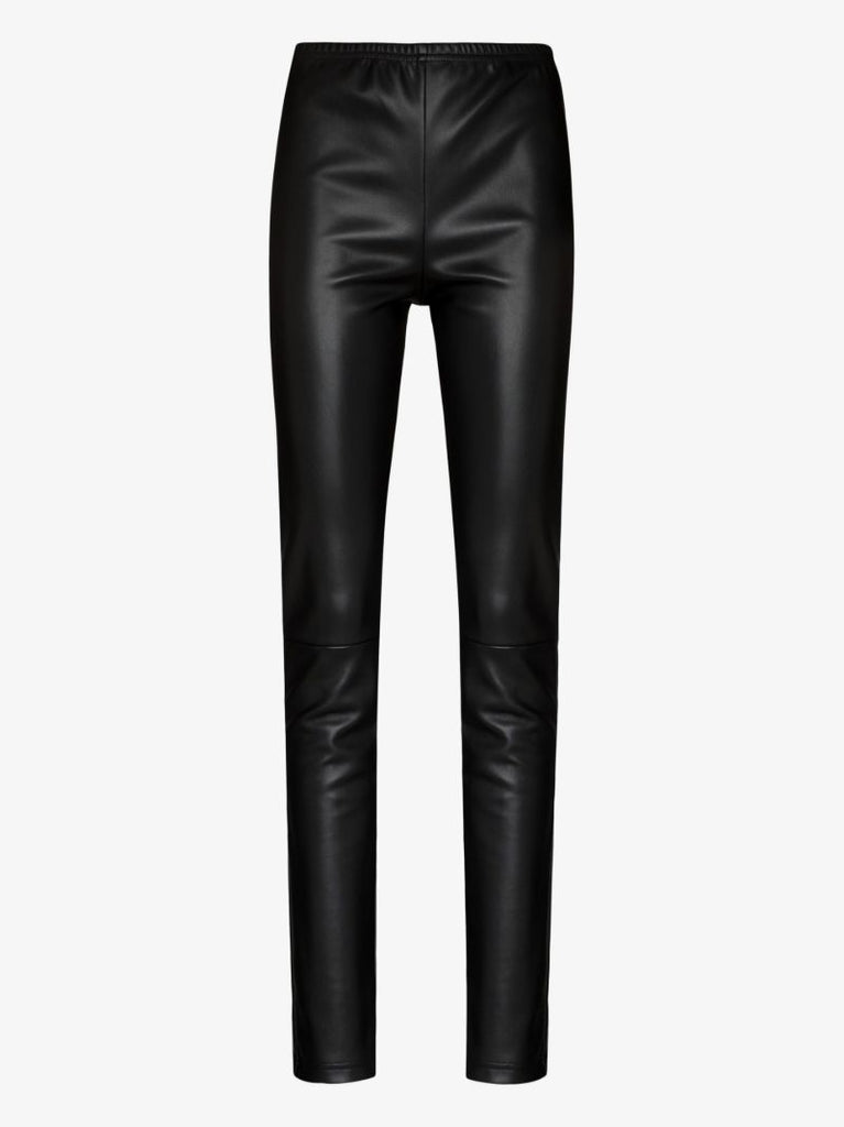 Black Vegan Leather Leggings