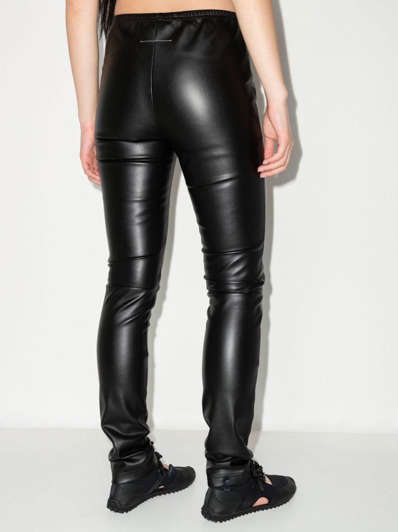 Black Vegan Leather Leggings