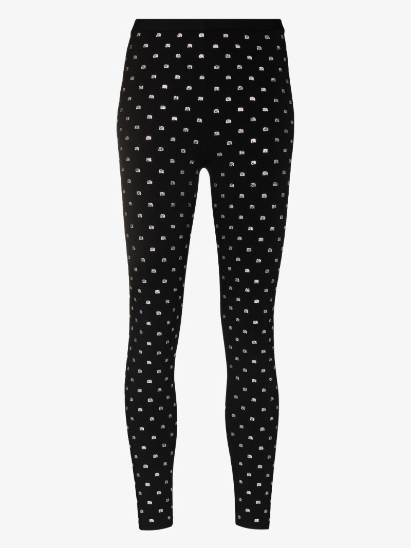 Black Crystal Logo Leggings